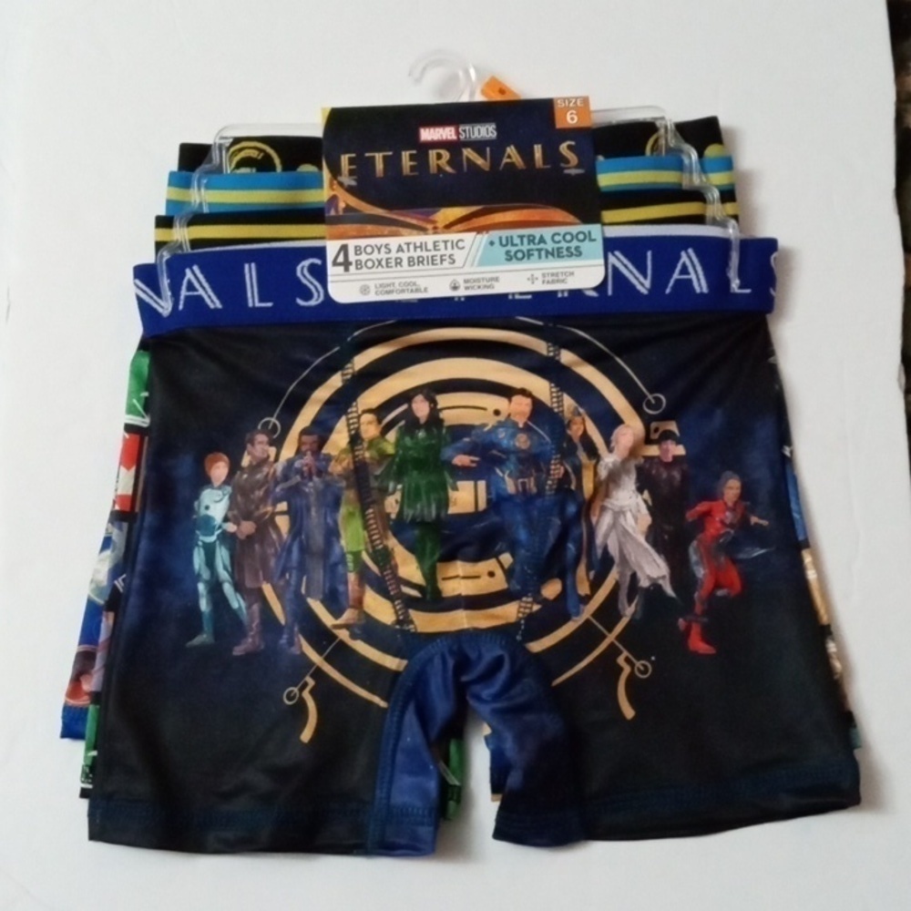 Marvel Studios Boy's Boxers Briefs Size 6 Marvel Eternals Prints NWT
